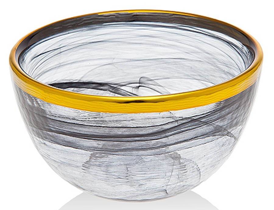 Alabaster Black Gold Cereal Bowl by Godinger-1