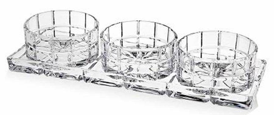 Radius Condiment Tray W/3 Bowls by Godinger-1