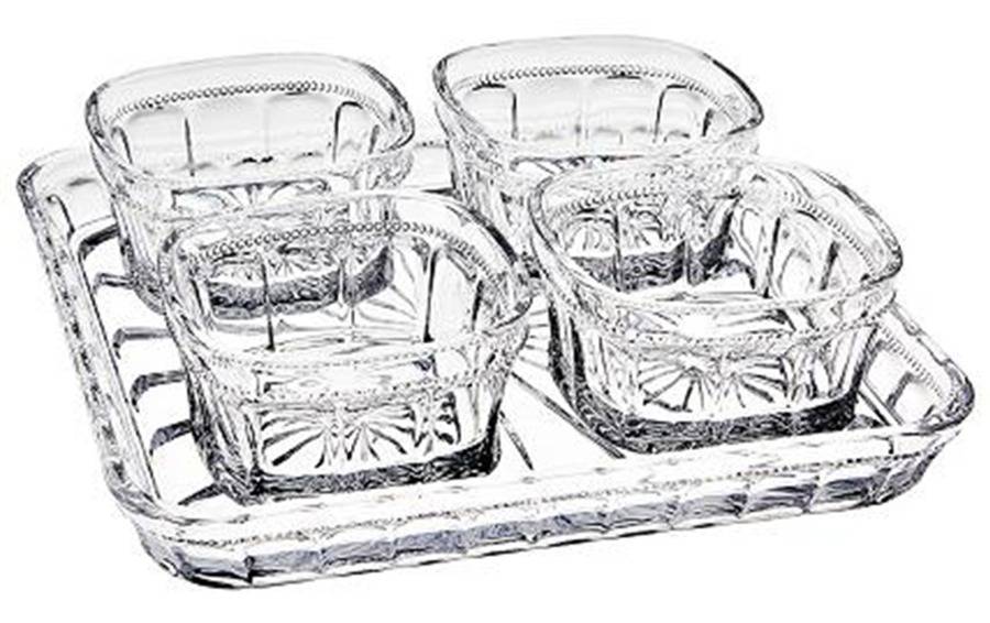 Hamilton House 4 Section Relish Service W/Tray by Godinger-1