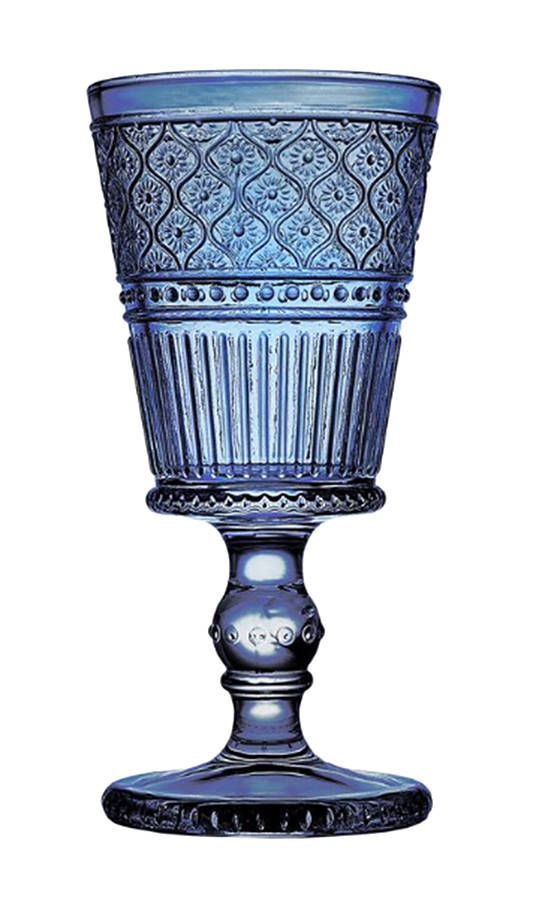 Claro Blue Water Goblet by Godinger-1