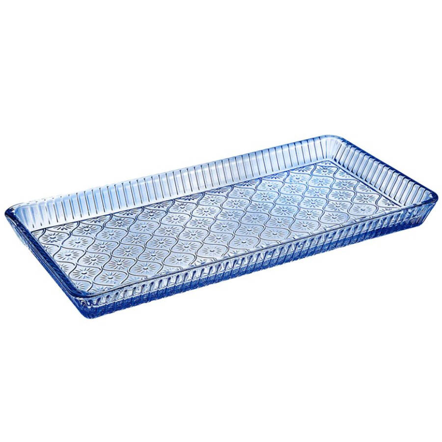 Claro Blue 11" Rectangular Tray by Godinger-1