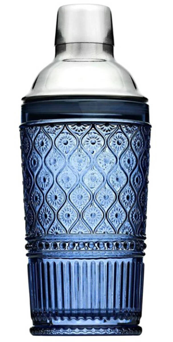Claro Blue Cocktail Shaker & Lid by Godinger-1
