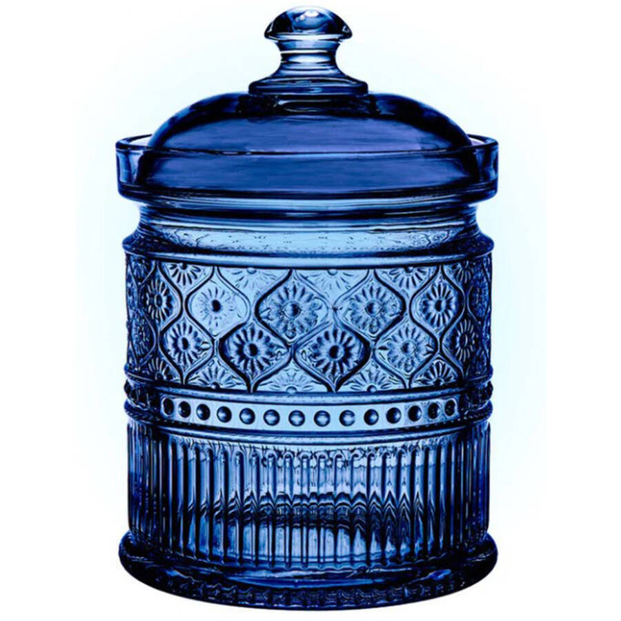 Claro Blue Small Canister & Lid by Godinger-1