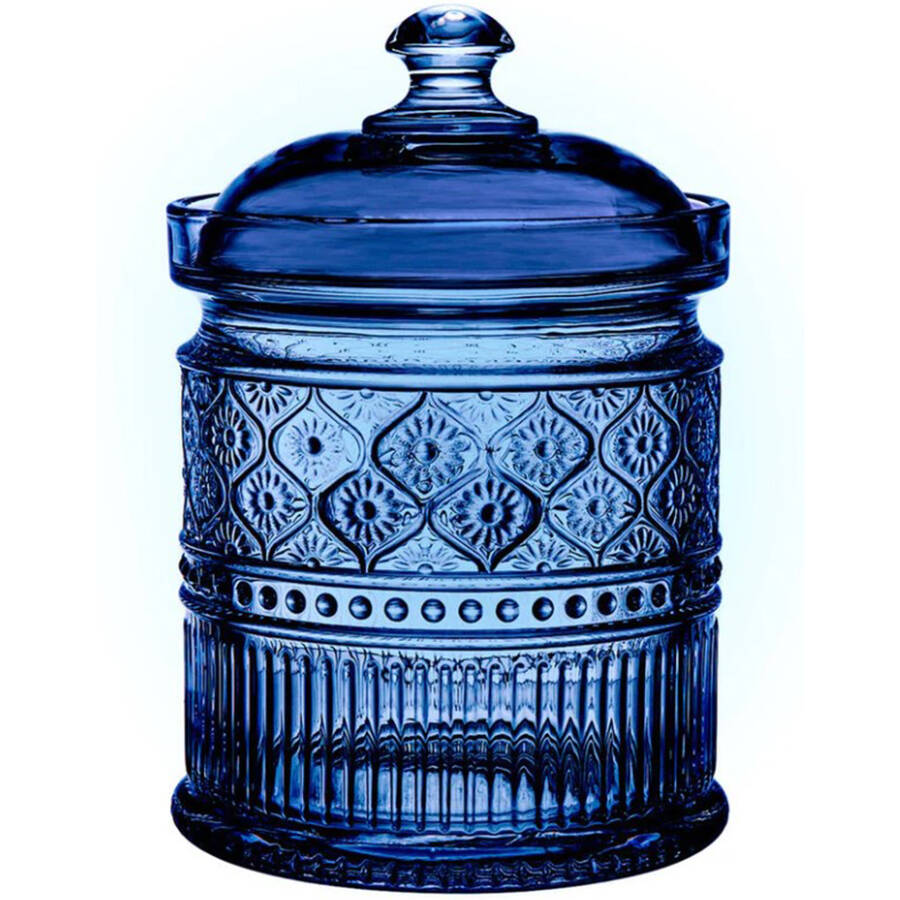 Claro Blue Medium Canister & Lid by Godinger-1