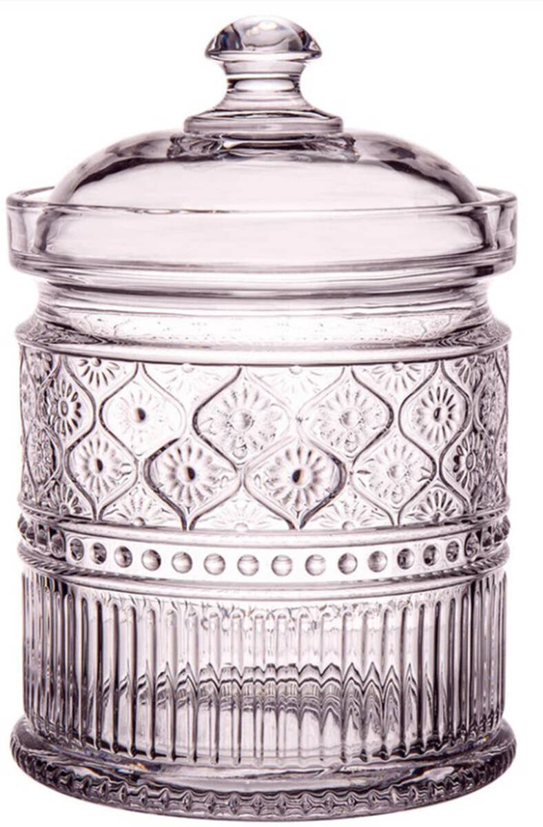 Claro Pink Medium Canister & Lid by Godinger-1