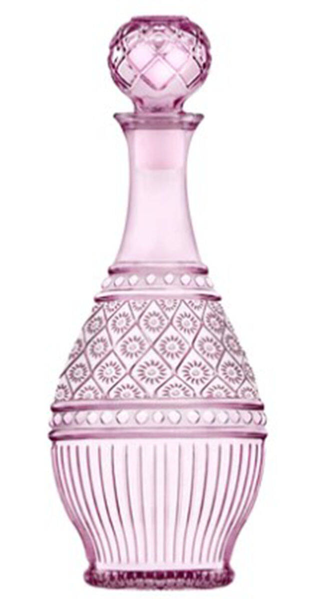 Claro Pink Wine Decanter & Stopper by Godinger-1