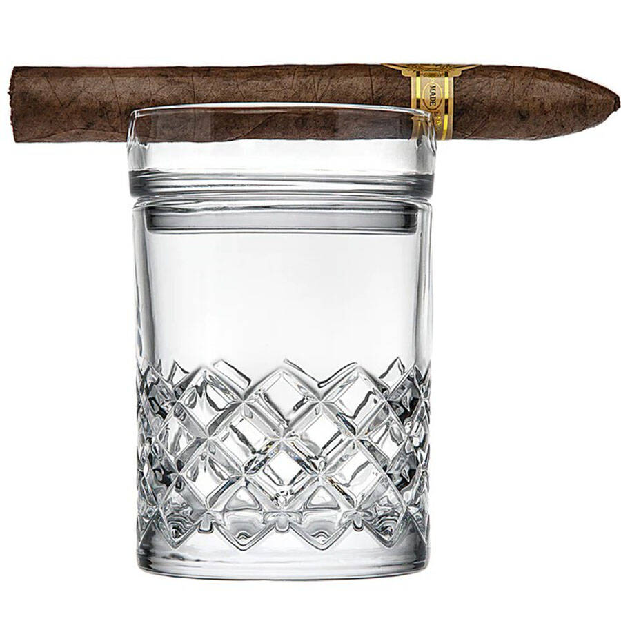 Hatch Double Old Fashion & Cigar Ashtray Set by Godinger-1