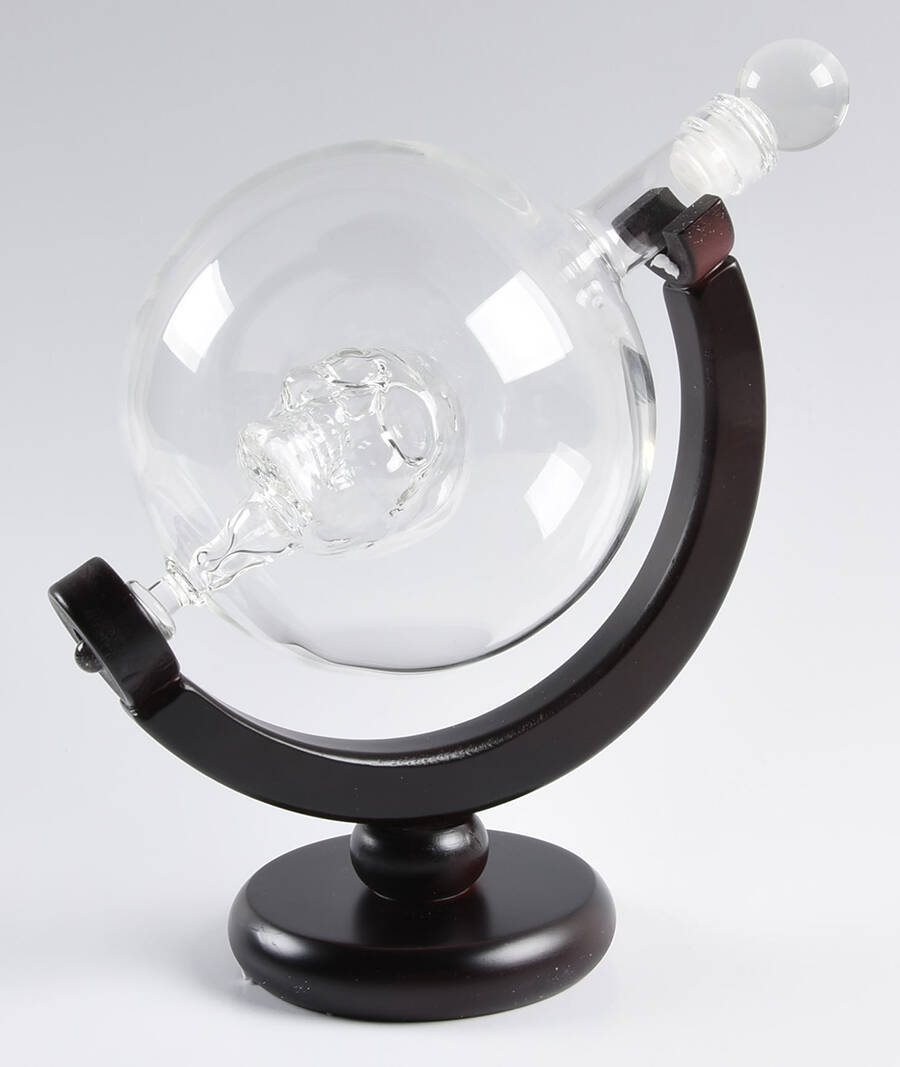 Halloween Collection Decanter Ball and Stopper W/Wood Stand by Godinger-1