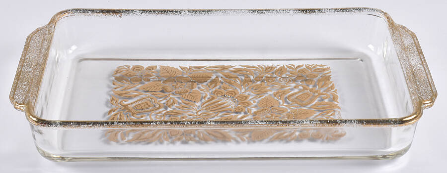 Town and Country (Gold) 15" Rectangular Baker by Georges Briard-1