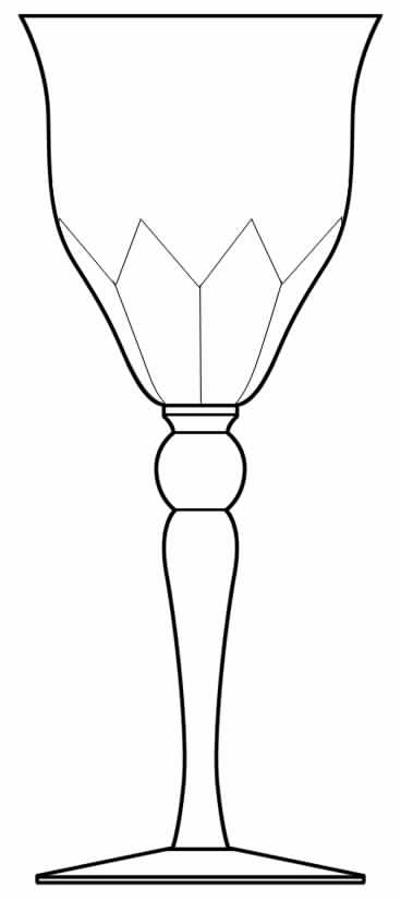 7090 (Optic Bowl) Water Goblet by Hawkes-1