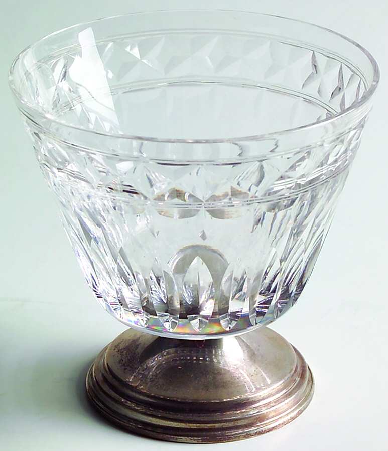Birr Open Sugar Bowl with Sterling Base by Hawkes-1