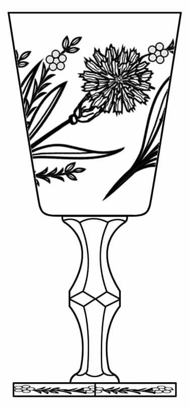 Carnation Water Goblet by Hawkes-1