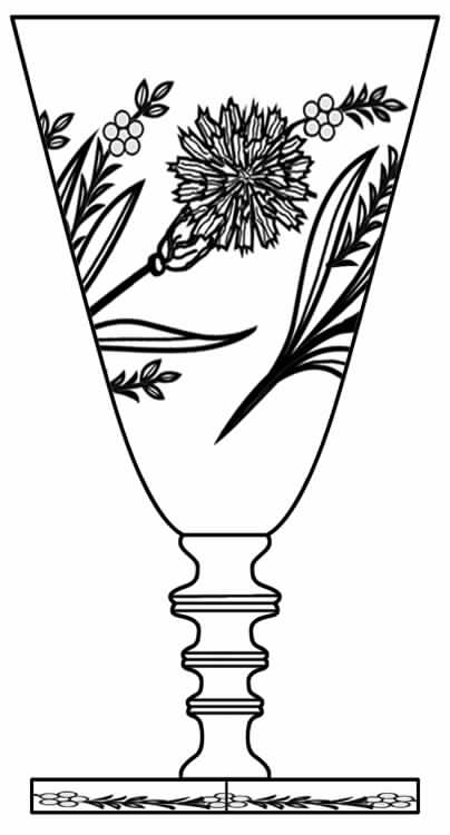 Carnation Water Goblet by Hawkes-1