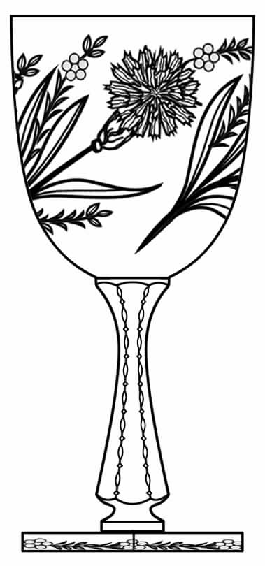 Carnation Water Goblet by Hawkes-1