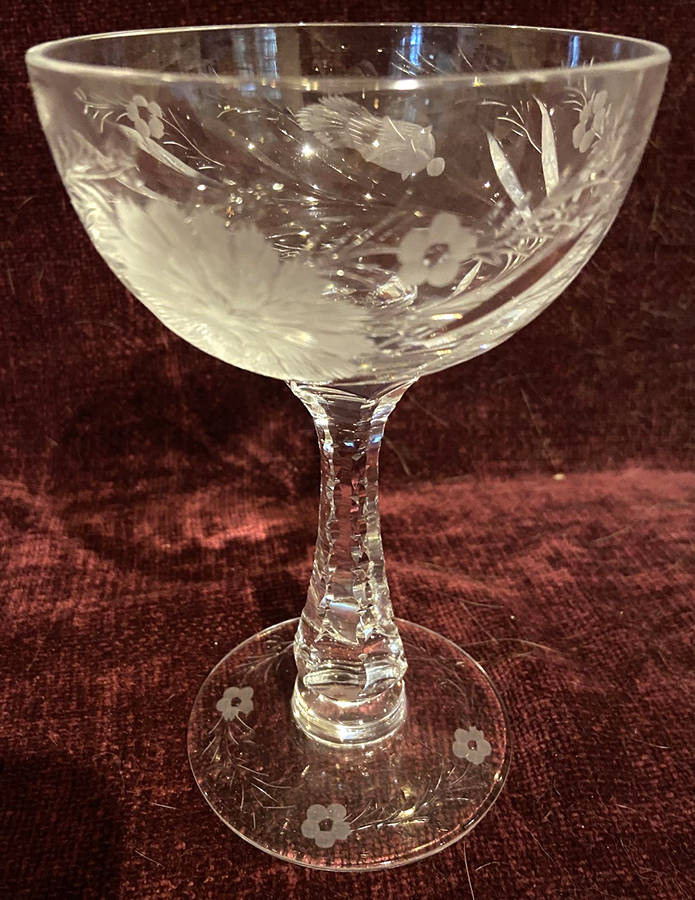 Carnation Champagne/Tall Sherbet by Hawkes-1