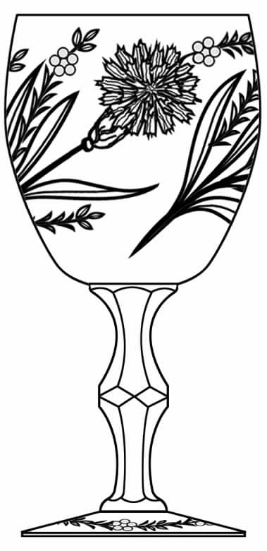 Carnation Water Goblet by Hawkes-1