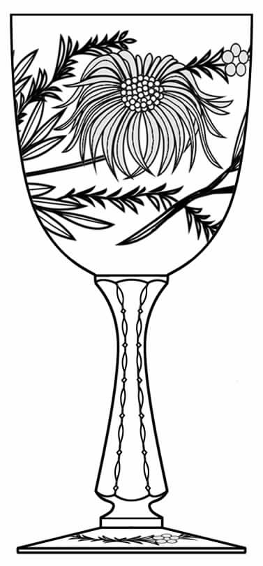 China Aster Water Goblet by Hawkes-1