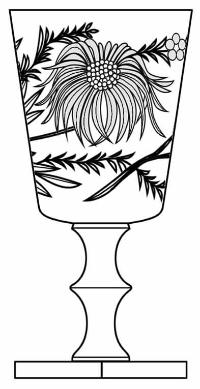 China Aster Water Goblet by Hawkes-1