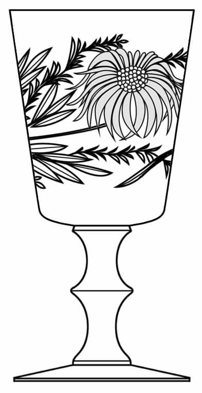 China Aster Water Goblet by Hawkes-1