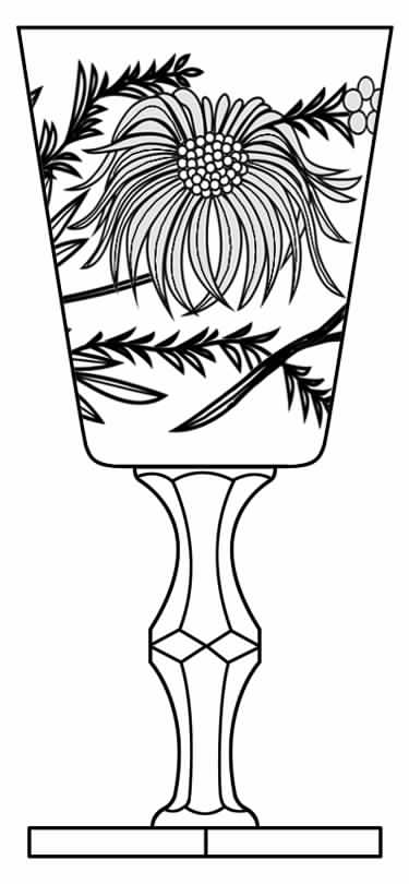 China Aster Water Goblet by Hawkes-1