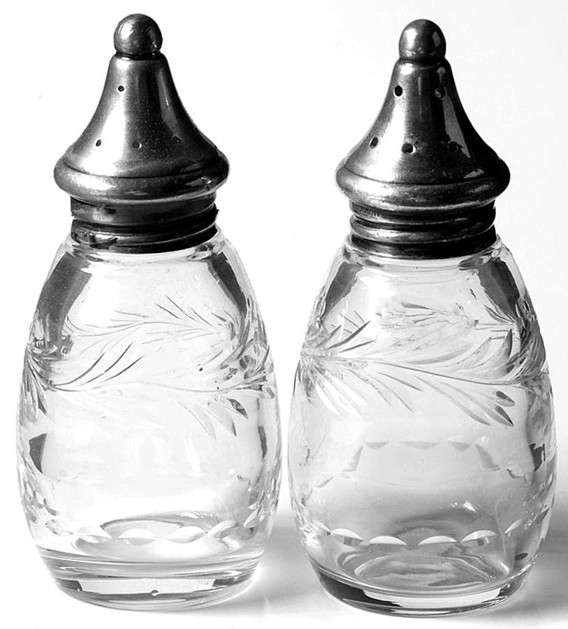 Chelsea Rose Shaker Set & Sterling Lids by Hawkes-1