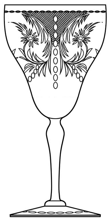 Clarendon Water Goblet by Hawkes-1