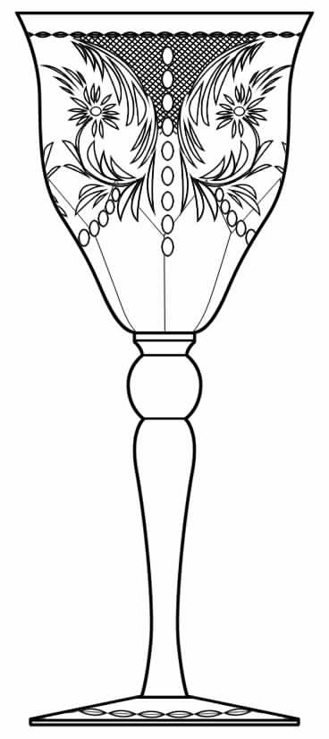 Clarendon Water Goblet by Hawkes-1