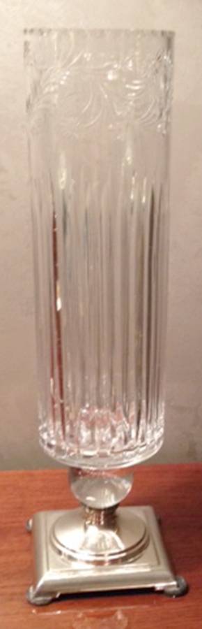Colfax 16" Flower Vase with Sterling Base by Hawkes-1