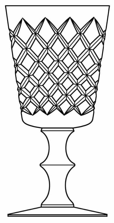 Delft Diamond Water Goblet by Hawkes-1