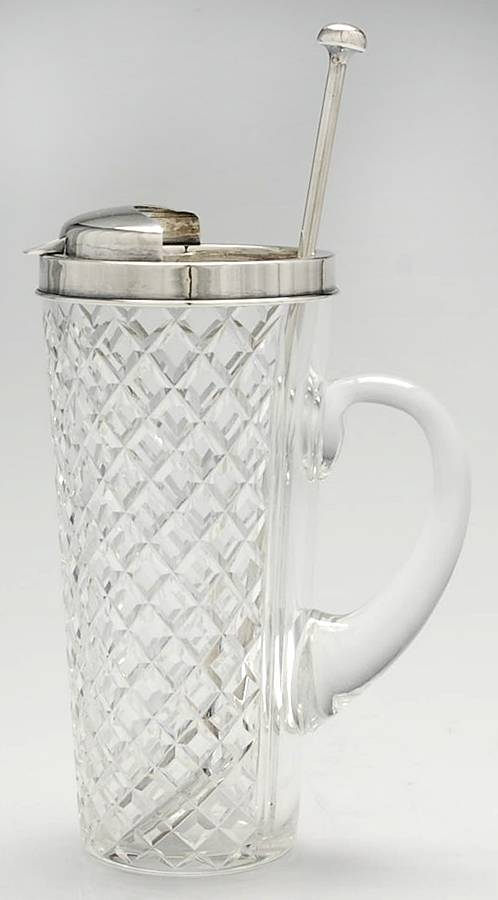 Delft Diamond 36 Oz Martini Pitcher with Metal Stirrer by Hawkes-1