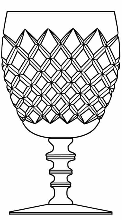 Delft Diamond Water Goblet by Hawkes-1