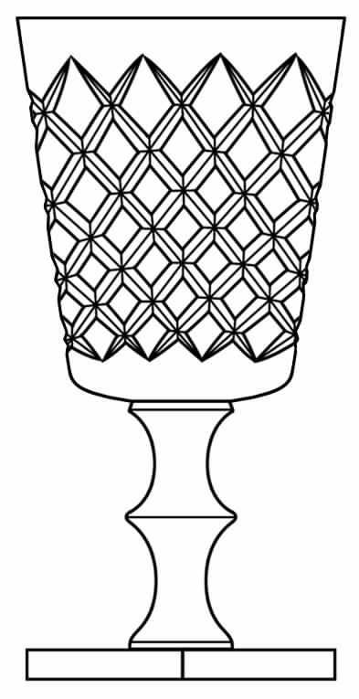 Delft Diamond Water Goblet by Hawkes-1