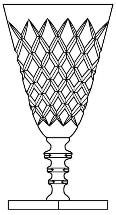 Delft Diamond Water Goblet by Hawkes-1