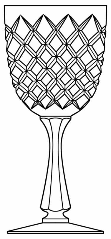 Delft Diamond Water Goblet by Hawkes-1