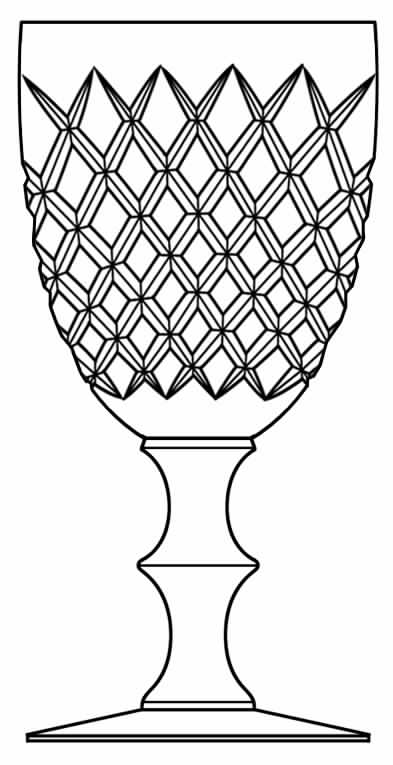 Delft Diamond Water Goblet by Hawkes-1