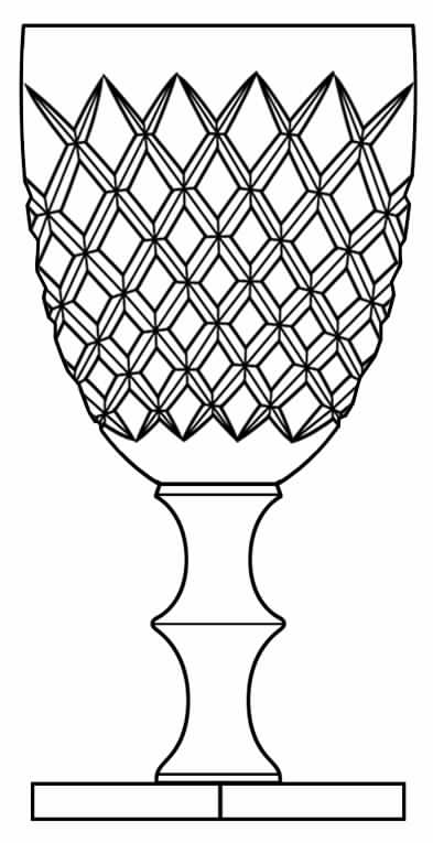 Delft Diamond Water Goblet by Hawkes-1