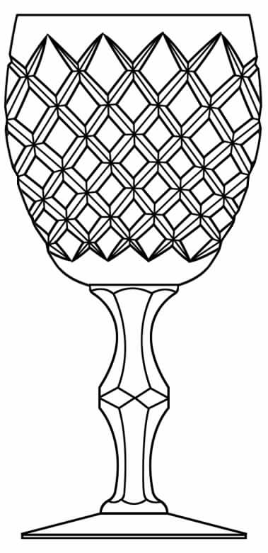 Delft Diamond Water Goblet by Hawkes-1