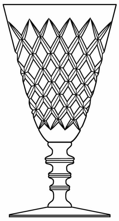 Delft Diamond Water Goblet by Hawkes-1