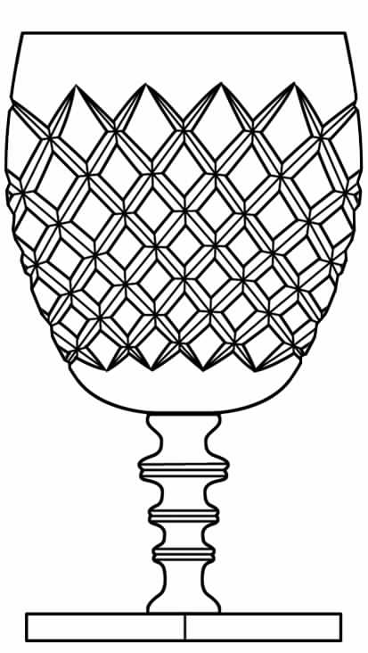 Delft Diamond Water Goblet by Hawkes-1