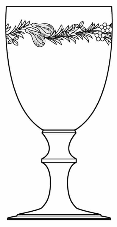 Fruit Border Water Goblet by Hawkes-1