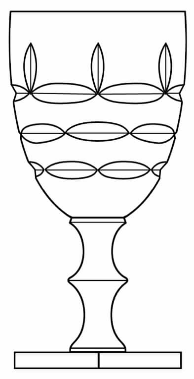 Killarney Water Goblet by Hawkes-1