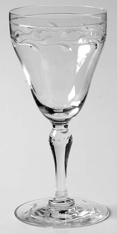 L-Rock Cut (Polished, Cut) Wine Glass by Hawkes-1
