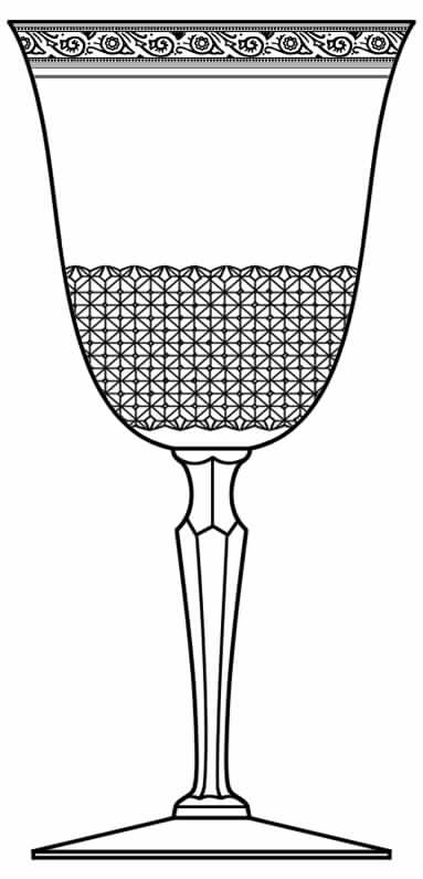 La Scala Water Goblet by Hawkes-1