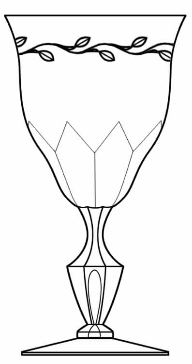Laurel (Stem 7482) Water Goblet by Hawkes-1