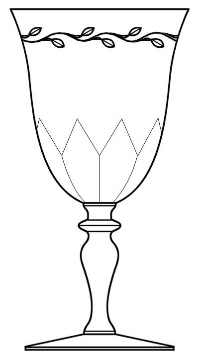 Laurel (Stem 7375) Water Goblet by Hawkes-1