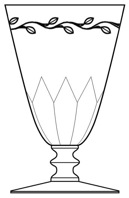 Laurel (Stem 7461) Water Goblet by Hawkes-1