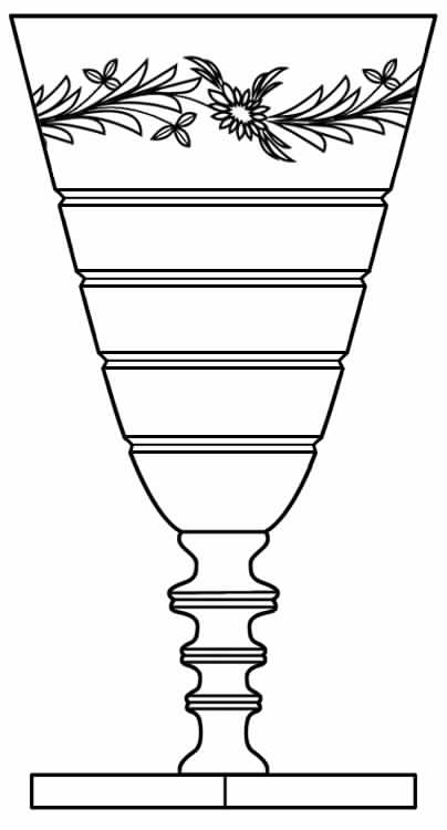 Le Moderne Water Goblet by Hawkes-1