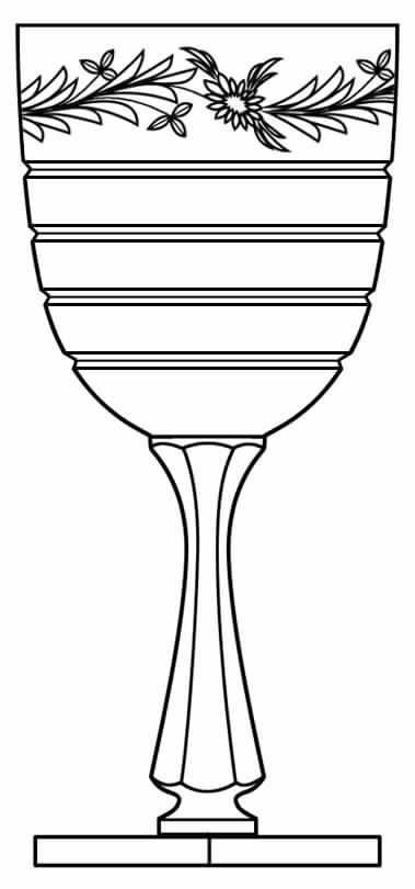 Le Moderne Water Goblet by Hawkes-1