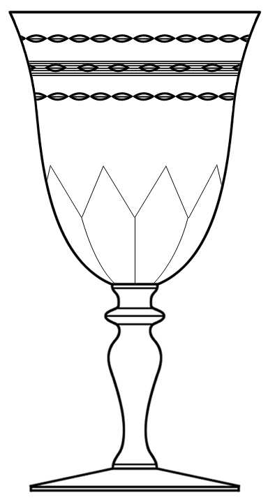 Melody (Stem #7375) Water Goblet by Hawkes-1