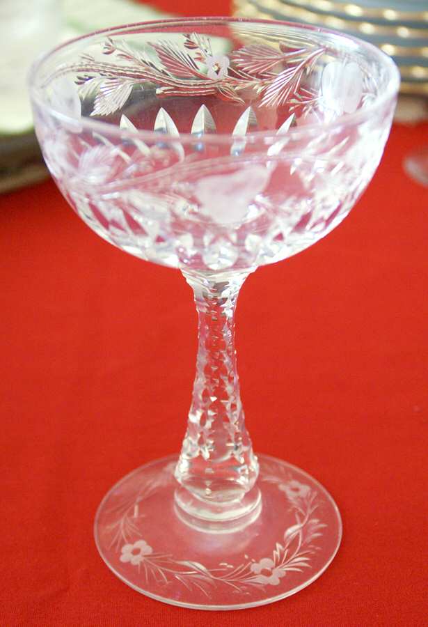 Mitres & Fruits Champagne/Tall Sherbet by Hawkes-1